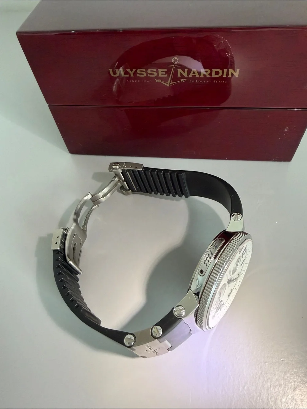 Rare Ulysse Nardin Maxi Marine 41mm Auto White Dial w/ Box